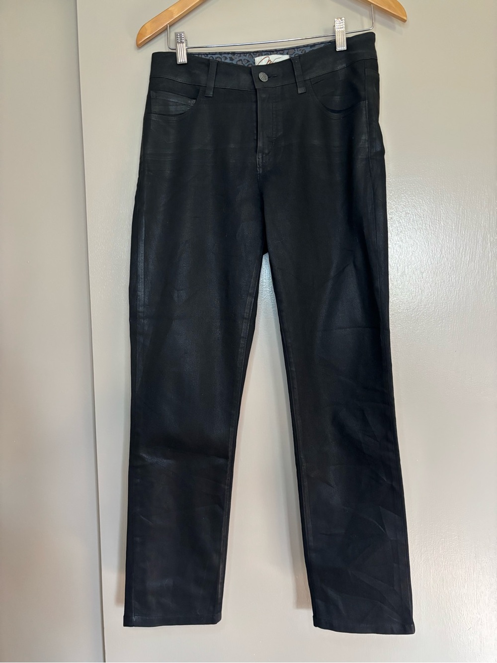 Miracle Black Waxed Jeans size 4, perfect condition